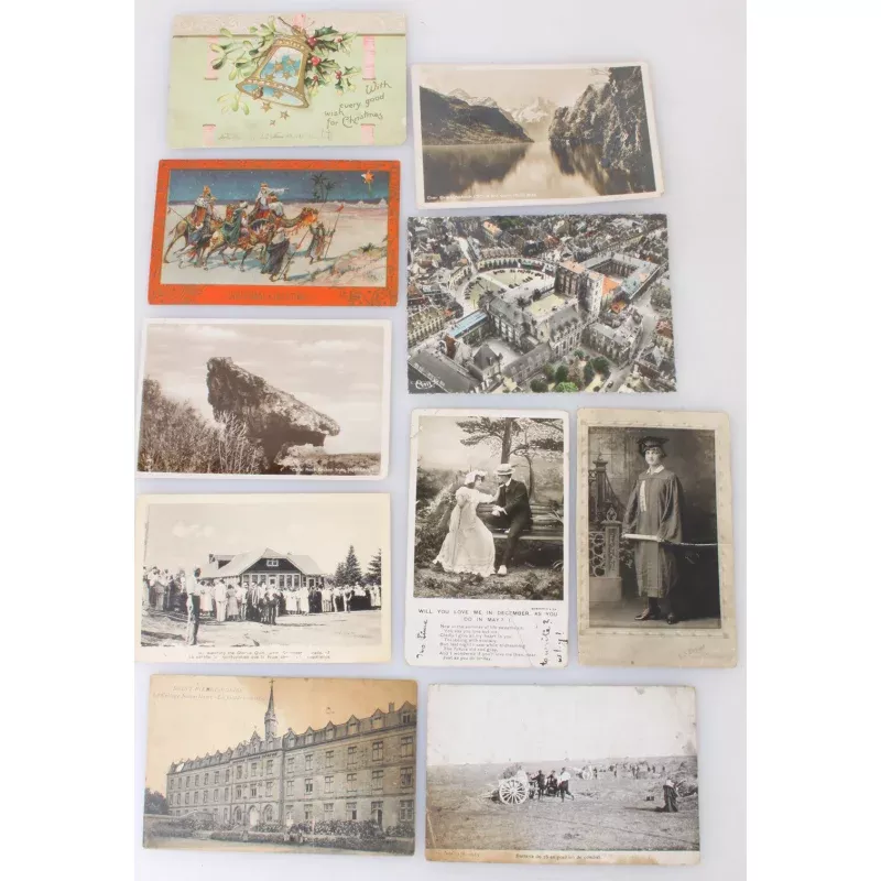 photo-postcards-lithographic-postcards-10-set-vintage PHOTO POSTCARDS, LITHOGRAPHIC POSTCARDS. 10 SET, VINTAGE.