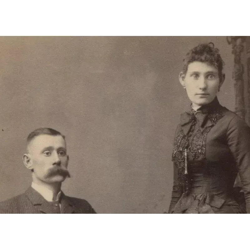 vintage-cabinet-card-photograph-tall-thin-couple-rattling-bones-olean-ny Vintage cabinet card photograph: Tall Thin Couple, Rattling Bones, Olean NY -
